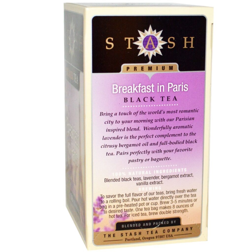 Stash Tea Chá Preto Breakfast In Paris 18 Saquinhos - Sabor Irresistível - Imagem 2