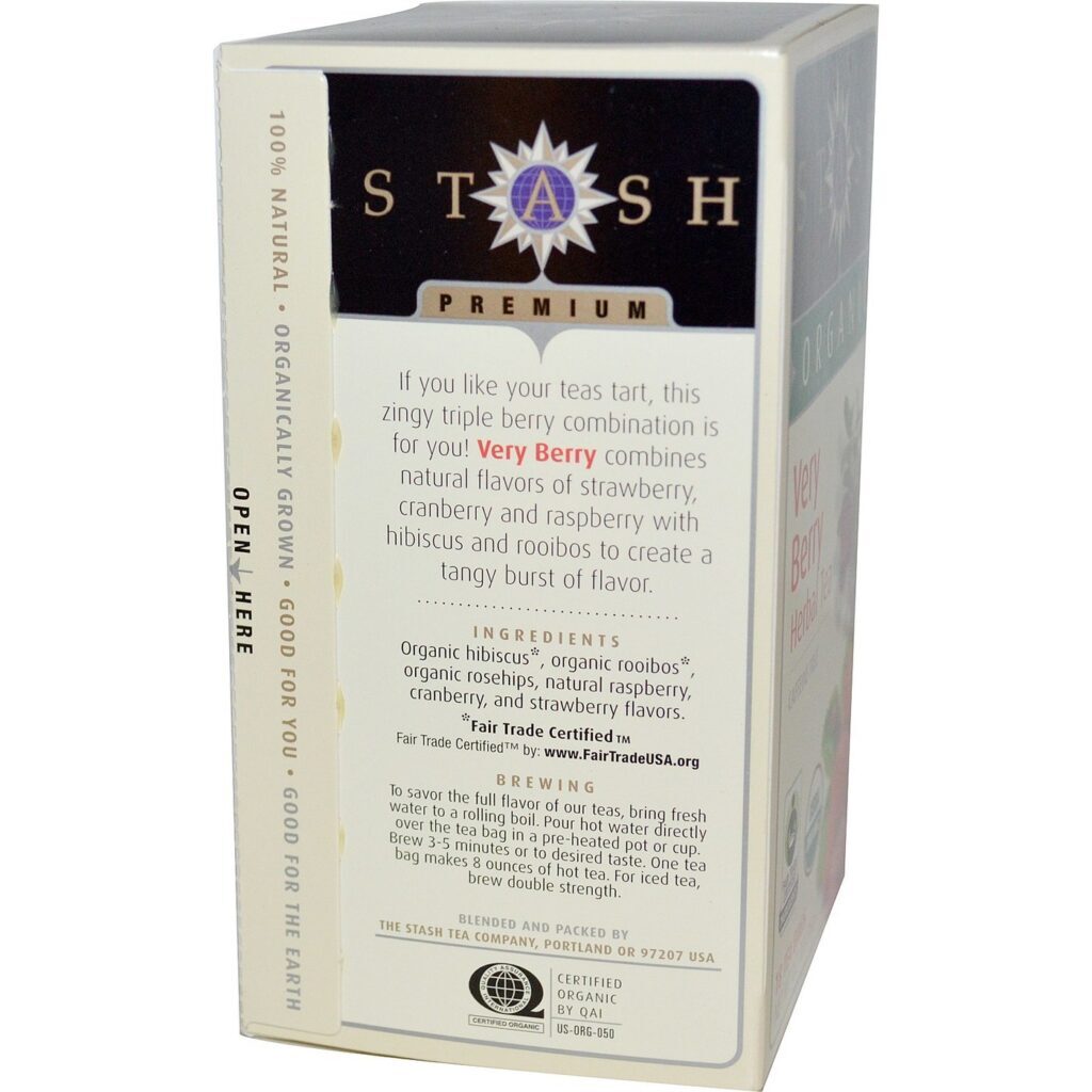 Stash Tea Chá Orgânico Frutas Silvestres 18 Saquinhos - Sabor Puro e Natural - Imagem 2