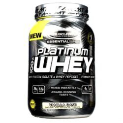 MuscleTech Platinum 100% Whey Bolo de Baunilha 907g - Pura Proteína para Seus Músculos