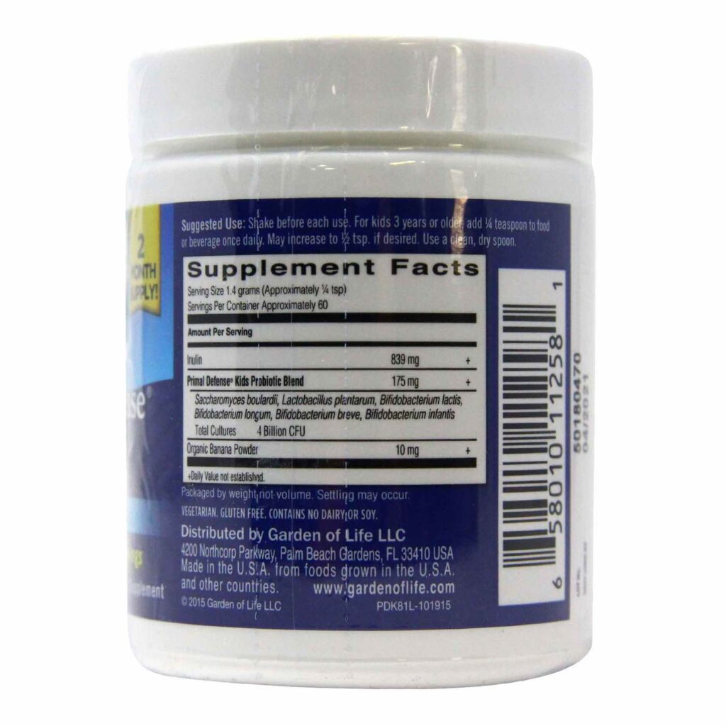Garden of Life Primal Defense para Crianças - Fórmula Probiótica 76,8g - Imagem 2