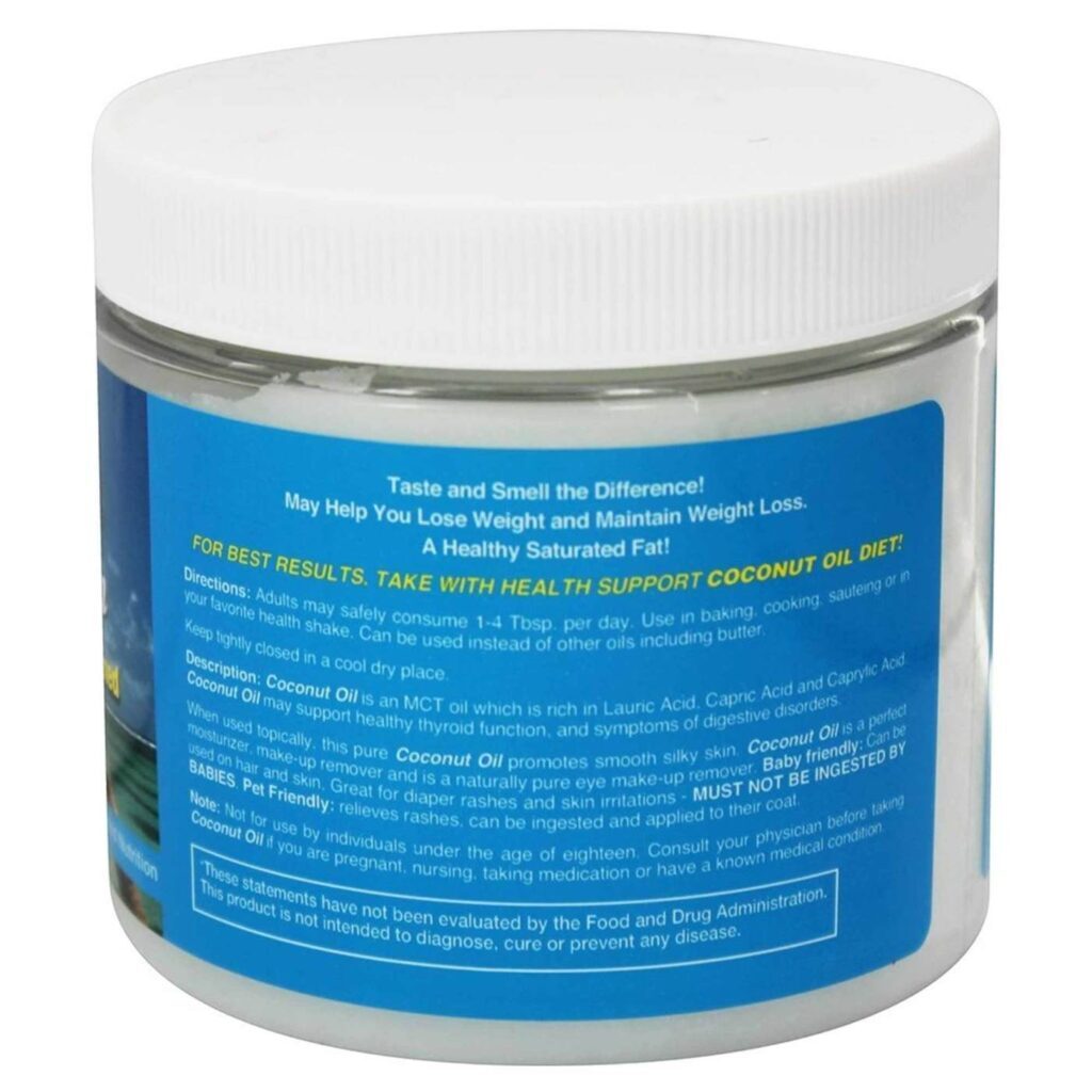 Health Support Óleo de Coco Diet Estilo Gourmet - 434g (16 oz) Para Dieta e Culinária - Imagem 2