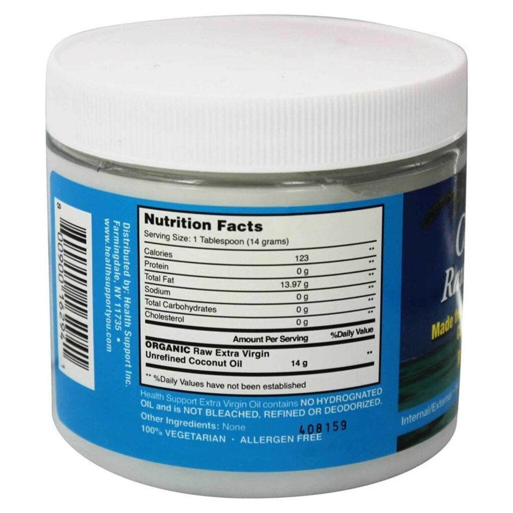 Health Support Óleo de Coco Diet Estilo Gourmet - 434g (16 oz) Para Dieta e Culinária - Imagem 3