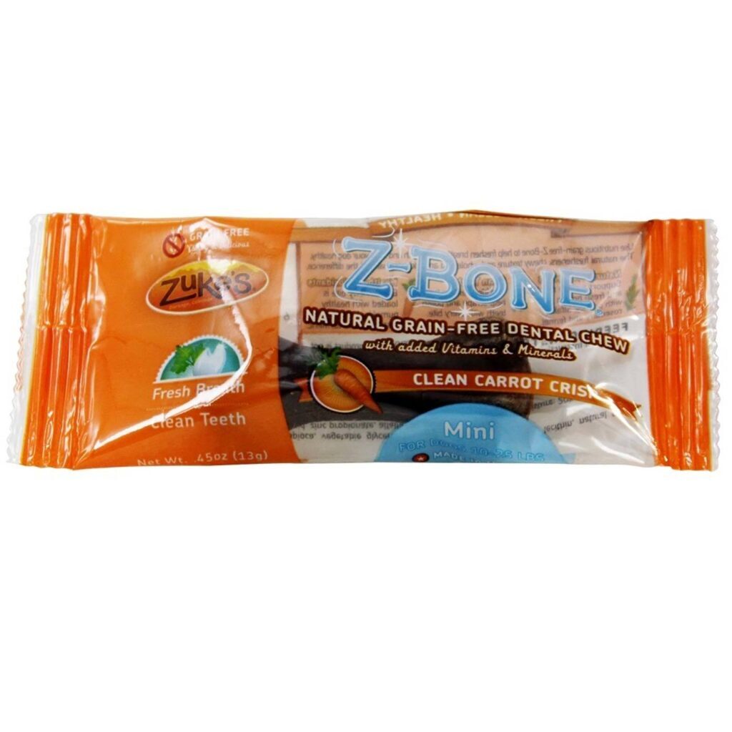 Zuke's Osso de Cão Zrdge Mini Cln Cenoura 14g - Saúde Bucal e Mastigação Deliciosa