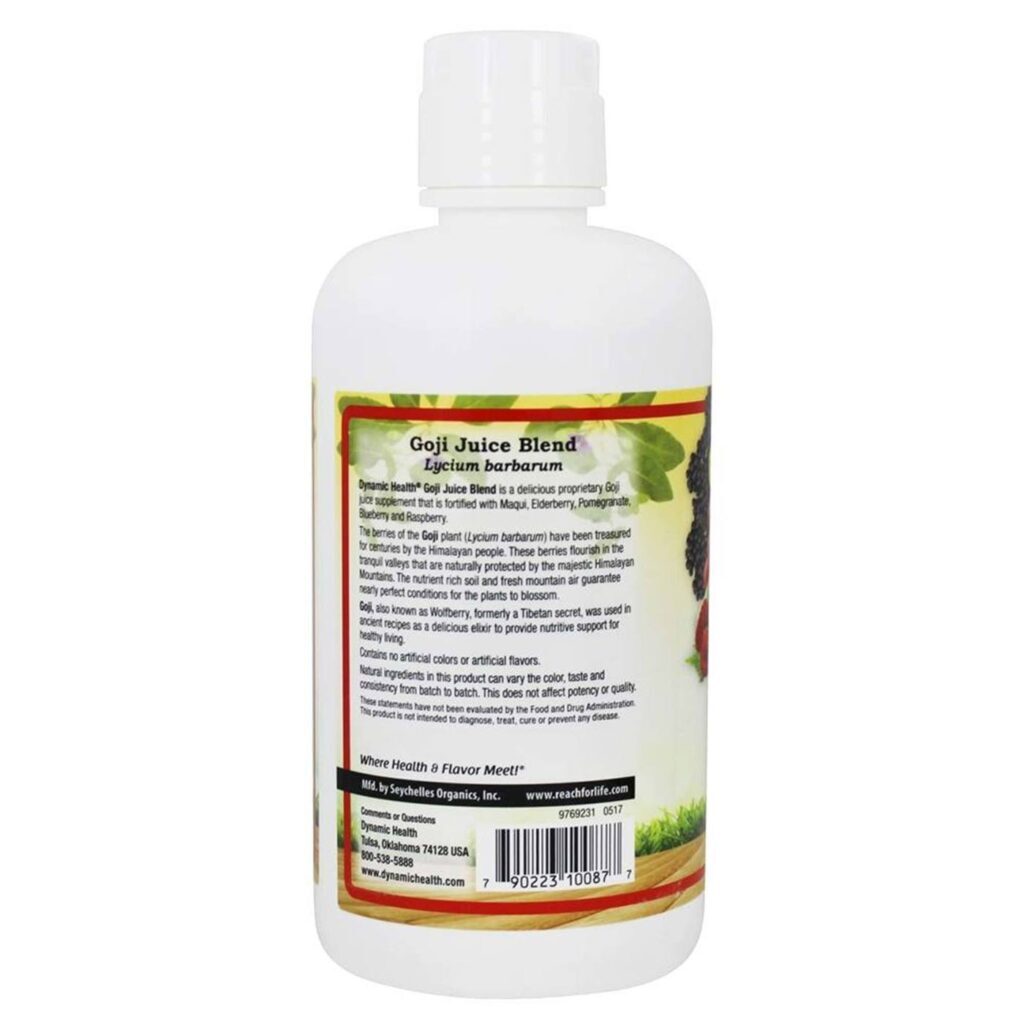 Dynamic Health Laboratories Suco Mistura Goji 946ml - Vitalidade e Nutrição Pura no Brasil - Imagem 3