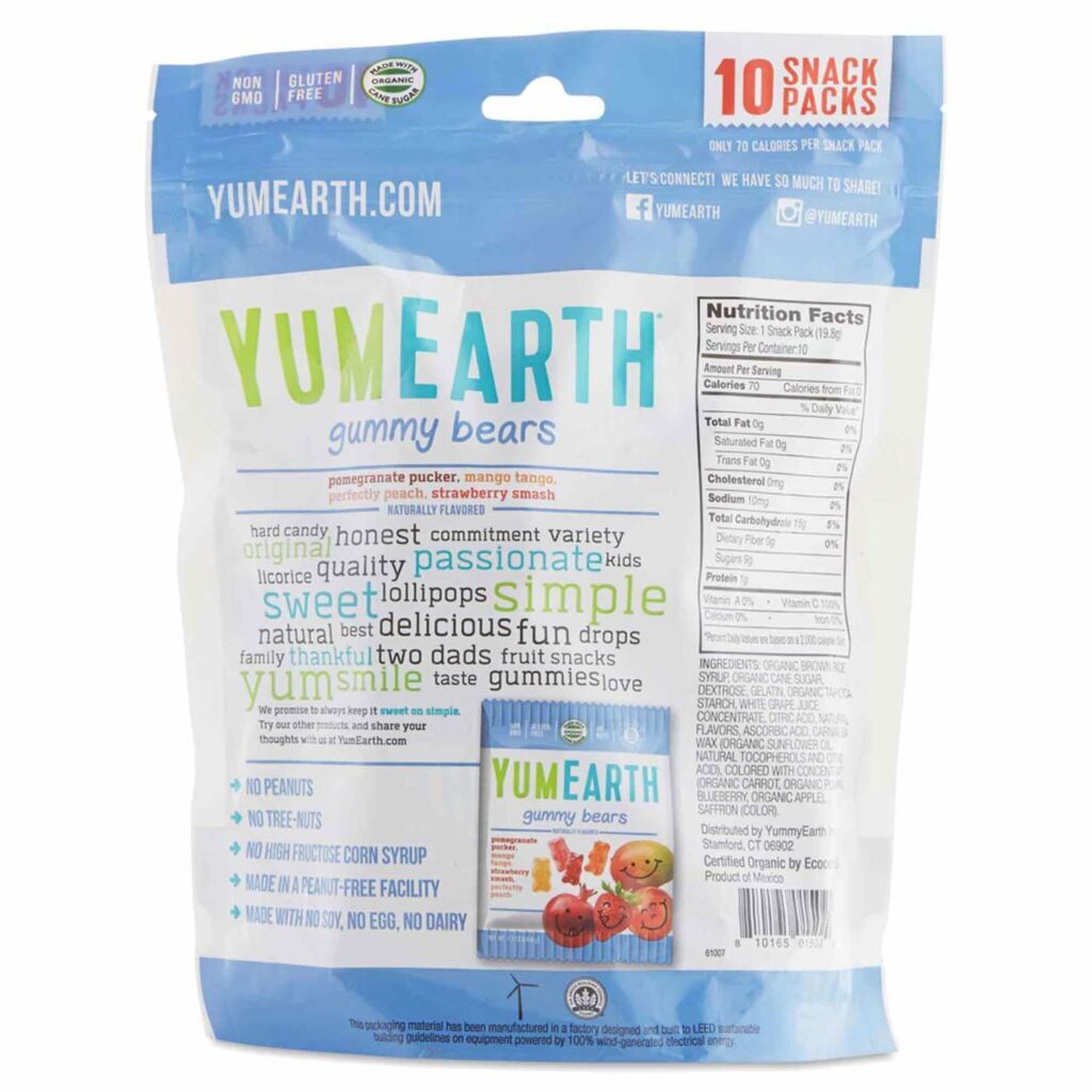 YumEarth Ursinhos de Goma: Lanche Divertido e Delicioso 198g - Imagem 2