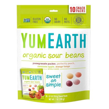 YumEarth Naturals, Jujubas Azedas Orgânicas - 10 Pacotes (19.8 g Cada)