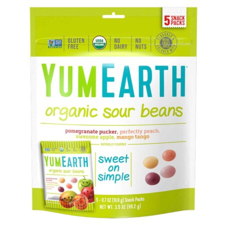 Yummy Earth, Jujuba de Grãos Azedos - 5-2,5 oz Pacote de Lanche