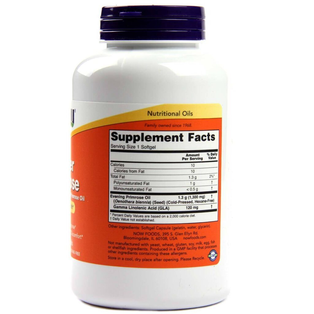 Now Foods Super Óleo de Prímula 1300 mg - 120 Cápsulas Gel: Saúde e Bem-Estar - Imagem 2