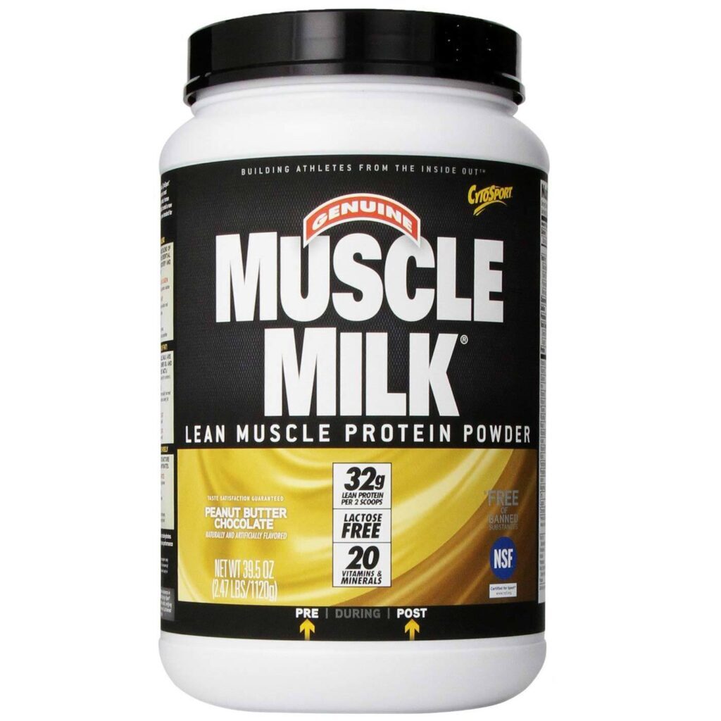 CytoSport Muscle Milk Sabor Chocolate Manteiga de Amendoim 1120g - Nutrição Completa para Massa Muscular