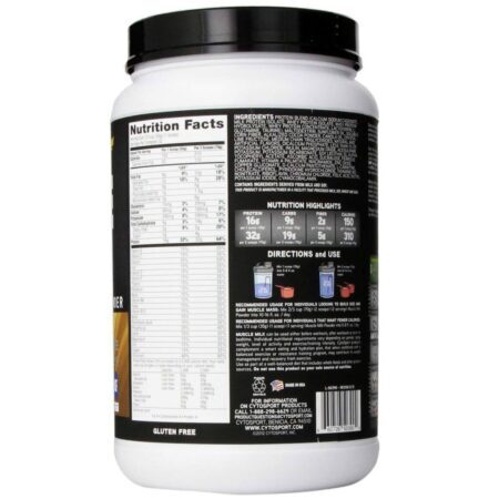 CytoSport Muscle Milk Sabor Chocolate Manteiga de Amendoim 1120g - Nutrição Completa para Massa Muscular - Imagem 2