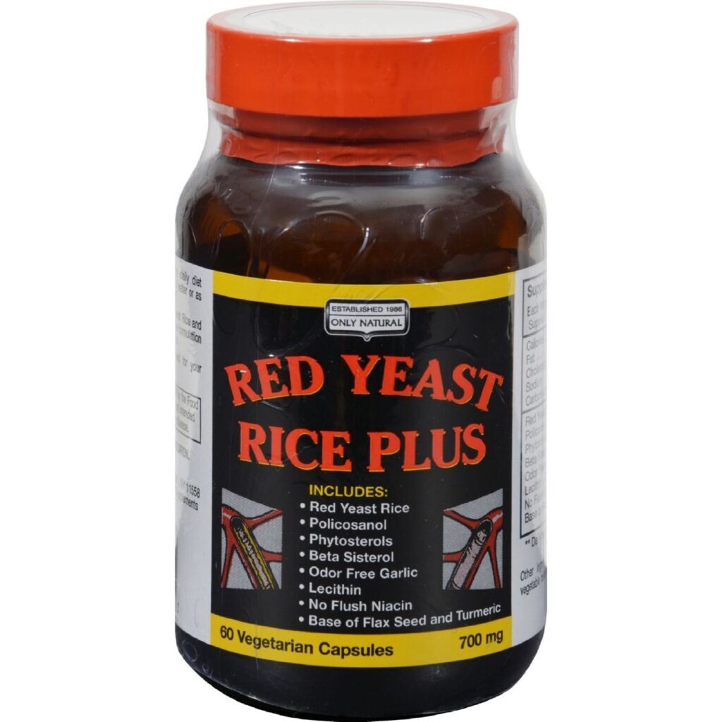 Only Natural Levedura de Arroz Vermelho Plus 60 Cápsulas - Saúde Cardiovascular