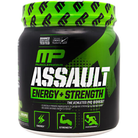 MusclePharm, Pré-treino de energia + força - Sabor de Maçã verde - 30 Porções