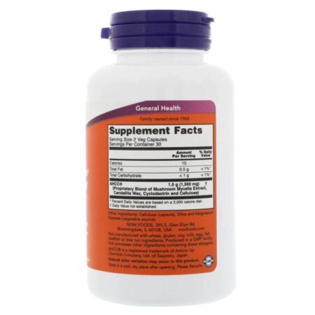 Now Foods AHCC 750 mg Extra Forte - 60 Cápsulas Vegetarianas: Imunidade e Vitalidade - Imagem 2