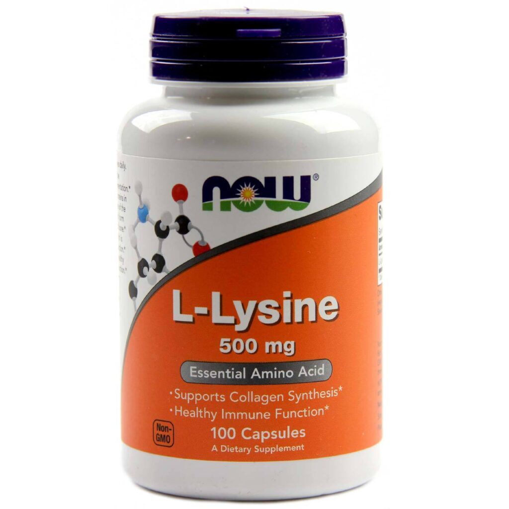 L-Lisina 500 mg Now Foods 100 Cápsulas: Essencial para Imunidade e Colágeno