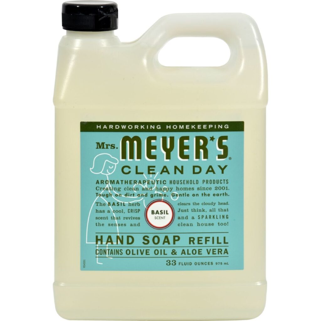 Mrs. Meyer's Clean Day Refil Sabonete Líquido para as Mãos Manjericão - 975 ml