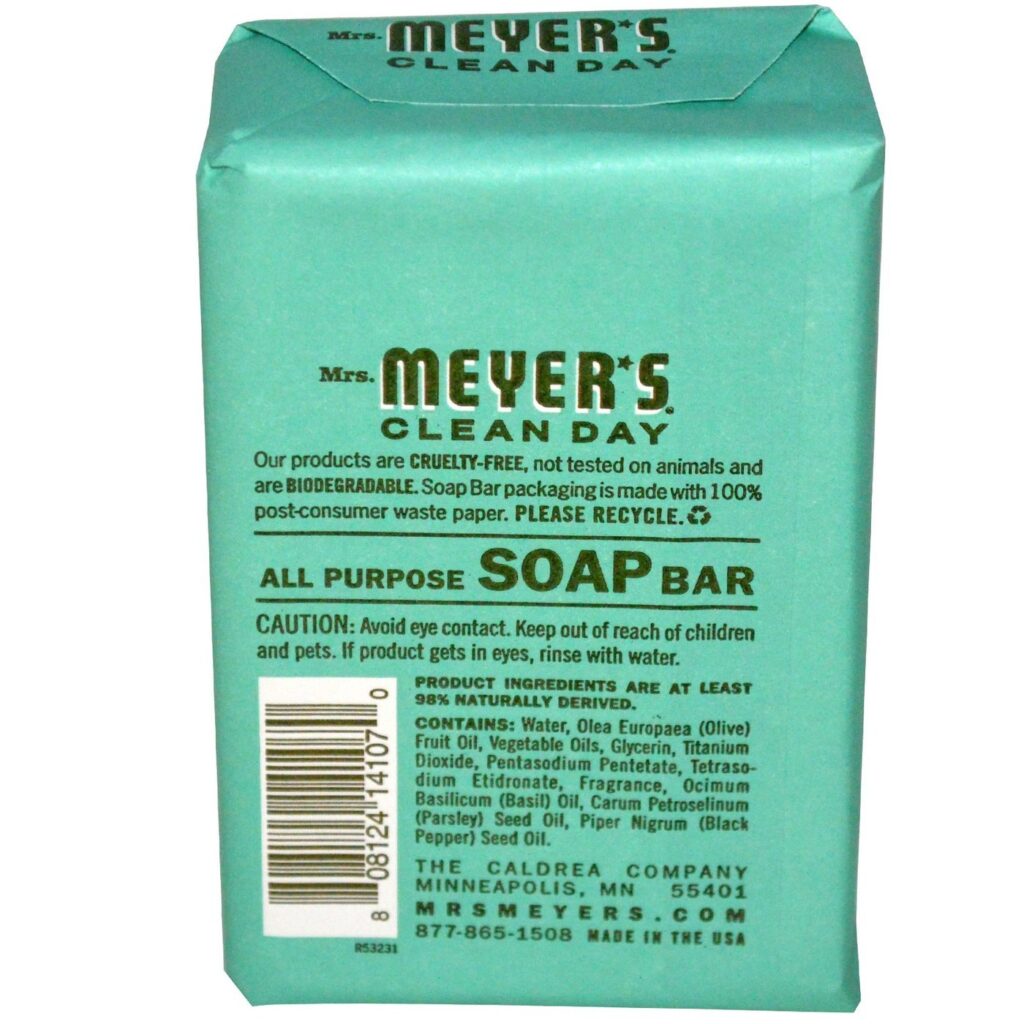 Sabonete em Barra Mrs. Meyer's Clean Day Manjericão 226g - Higiene e Bem-Estar - Imagem 2