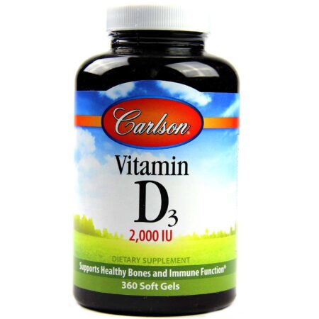 Carlson Labs, Vitamina D3 2000 UI - 360 Cápsulas em Gel