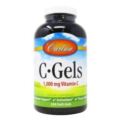 Carlson Labs C Gel 1000mg Vitamina C - 250 Cápsulas Gel: Imunidade e Antioxidante Potente