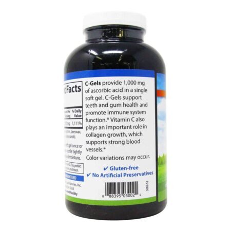 Carlson Labs C Gel 1000mg Vitamina C - 250 Cápsulas Gel: Imunidade e Antioxidante Potente - Imagem 3
