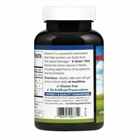 Carlson Labs E-Gems Elite Ômega 3 - 120 Cápsulas Concentrado - Imagem 3