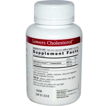 Kyolic Kyolic Formula 107 Fitosteróis 80 Cápsulas - Saúde Cardiovascular - Imagem 2