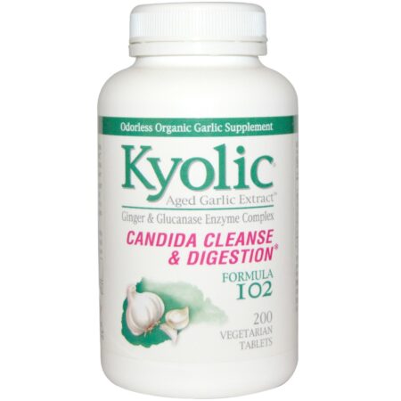 Kyolic, Fórmula Kyolic® de Alho Digestivo com Enzimas - Vegetariano - 200 Tabletes