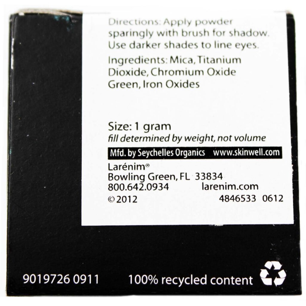 Larenim Mineral Makeup Green Eye Colour Scale of Dragon 2 gramas - Maquiagem Mineral para Olhos - Imagem 2