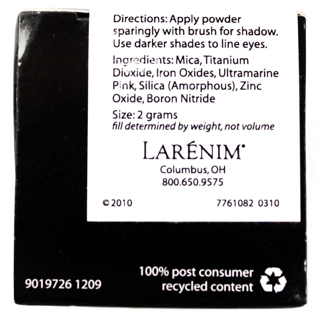 Larenim Mineral Maquiagem Cor dos Olhos Castidade 1g - Som Natural e Profundo - Imagem 2