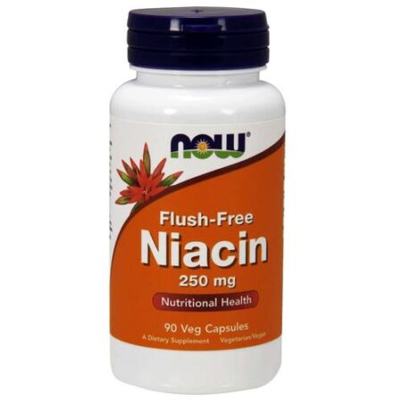 Now Foods, Niacina 250 mgm Livre de Flush - 60 Cápsulas Vegetarianas