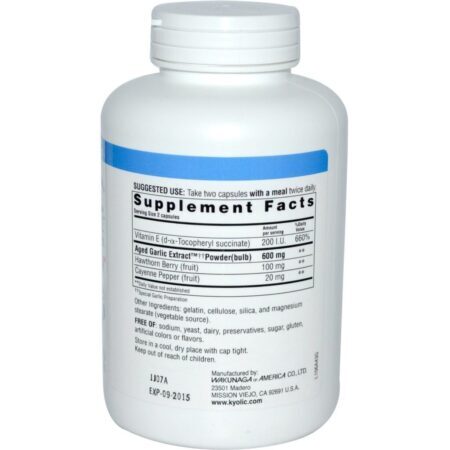 Kyolic Fórmula 106 com Vitamina E e Pimenta Caiena - 300 Cápsulas: Saúde e Vitalidade para o Dia a Dia Brasileiro - Imagem 2