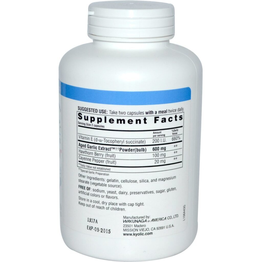 Kyolic Fórmula 106 com Vitamina E e Pimenta Caiena - 300 Cápsulas: Saúde e Vitalidade para o Dia a Dia Brasileiro - Imagem 2