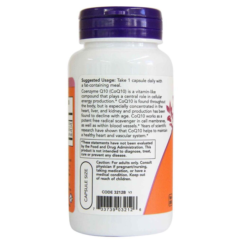 CoQ10 100mg com Baga de Espinheiro Now Foods 90 Cápsulas Vegetarianas - Energia e Antioxidante - Imagem 2