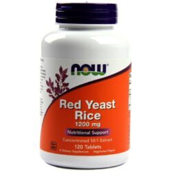 Now Foods Extrato de Levedura de Arroz Vermelha 1200 mg - Suporte Cardiovascular 120 Tabletes