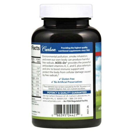 Carlson Labs Aces+Zinco - 120 Cápsulas: Otimize sua Imunidade e Bem-Estar - Imagem 3