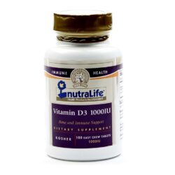 NutraLife Vitamina D3 1000 UI - 100 Comprimidos Mastigáveis - Essencial para Ossos e Imunidade