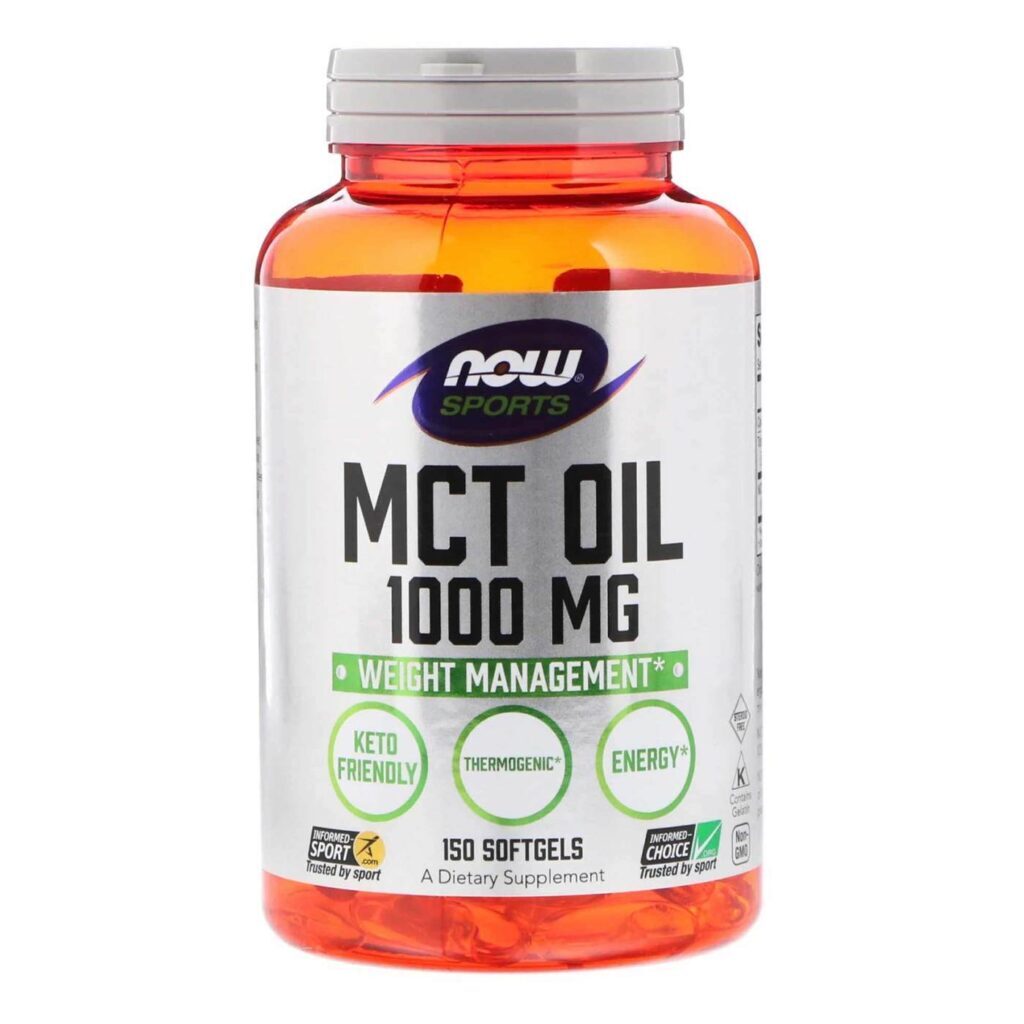 Now Foods Óleo MCT 1000 mg - 150 Cápsulas em Gel: Energia e Foco com Triglicerídeos de Cadeia Média