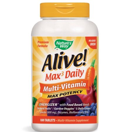 Nature's Way, Alive!® Multivitamínico Sem Ferro - 180 Tabletes