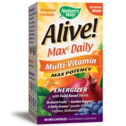 Nature's Way Alive! Multivitamínico Max Potency - 90 Cápsulas Vegetarianas | Energia e Saúde Completa