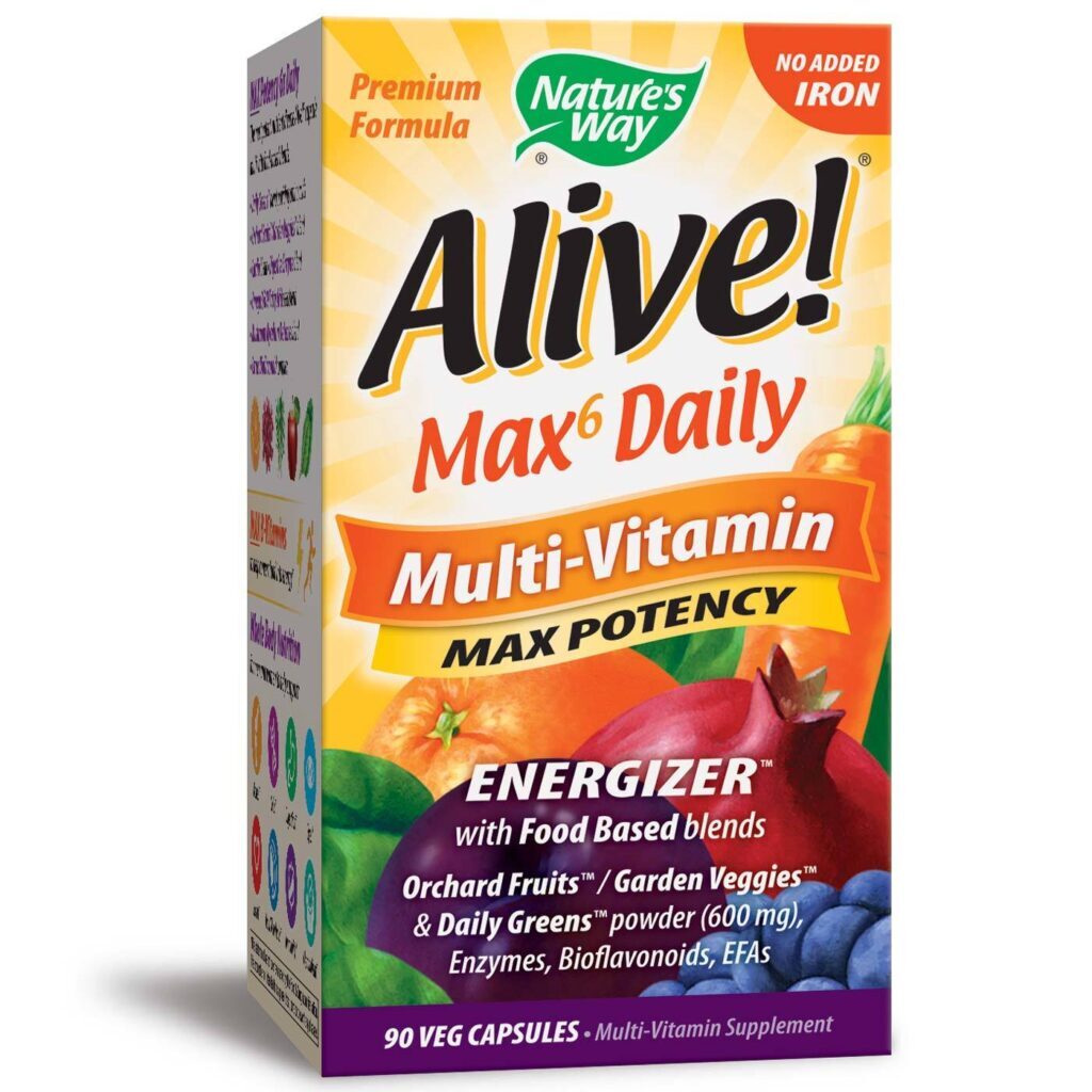 Nature's Way Alive! Multivitamínico Max Potency - 90 Cápsulas Vegetarianas | Energia e Saúde Completa
