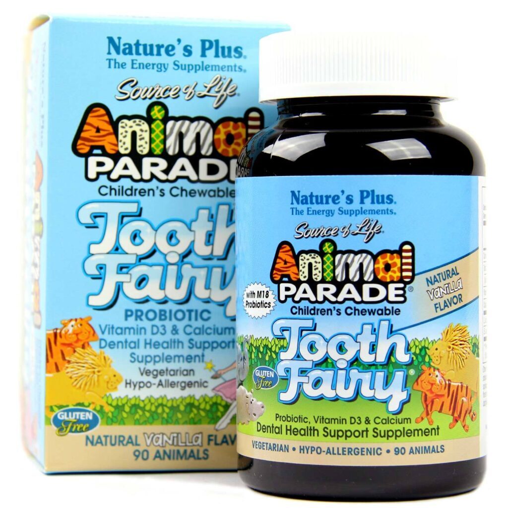Nature's Plus Animal Parade Probiótico Fada do Dente Baunilha 90 Mastigáveis - Imagem 4