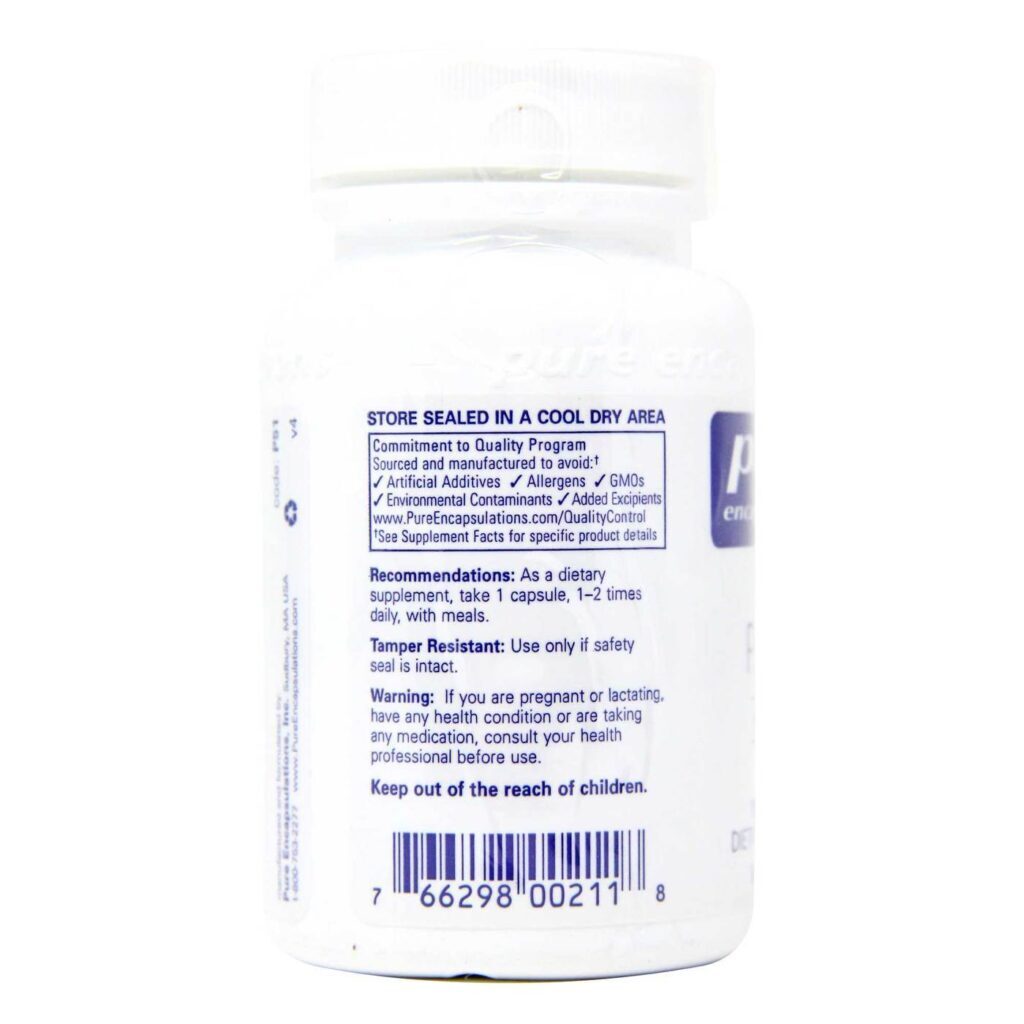 Vitamina B6 Pure Encapsulations P5P 50 - 180 Cápsulas: Essencial para o Bem-Estar - Imagem 2