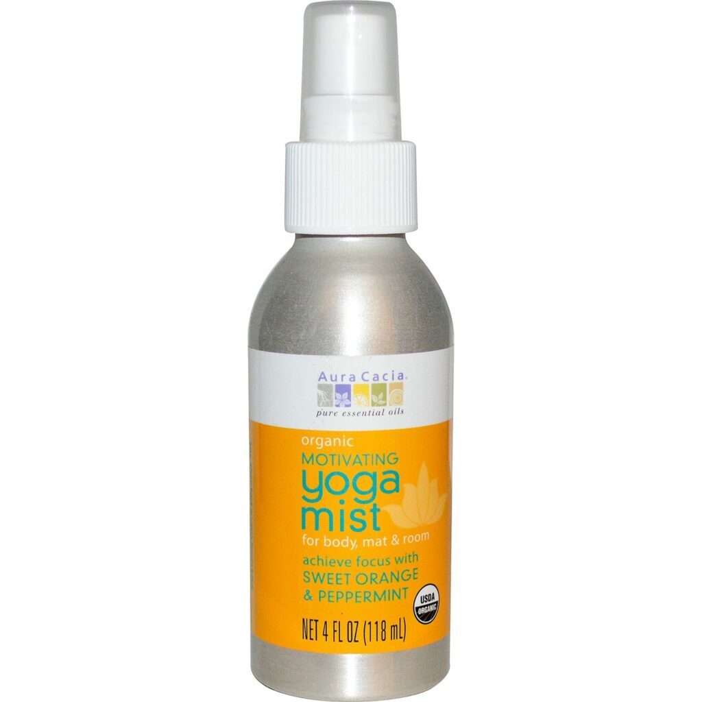 Aura Cacia Névoa Motivacional Ioga Laranja Doce Hortelã-Pimenta 118ml