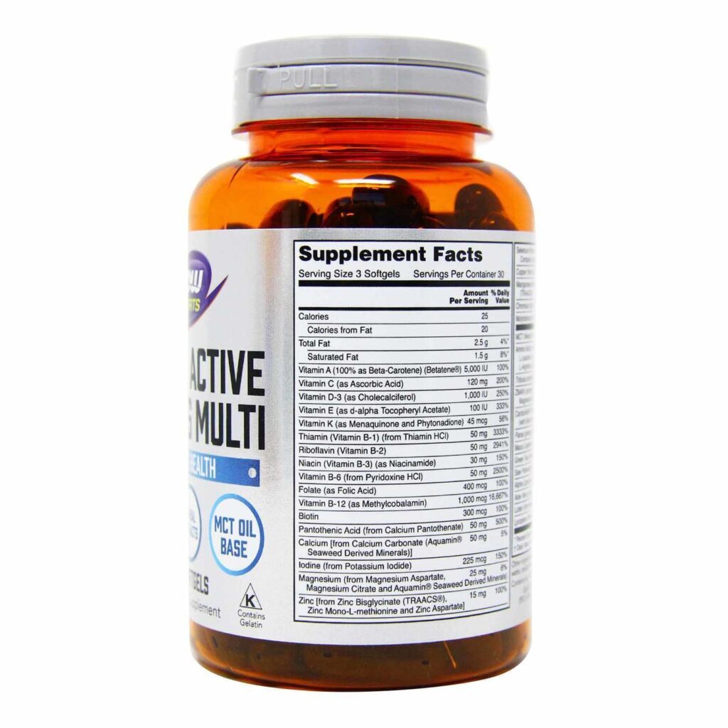 Multivitamínico Masculino Esportes Extremos Now Foods 90 Cápsulas - Performance e Recuperação - Imagem 3