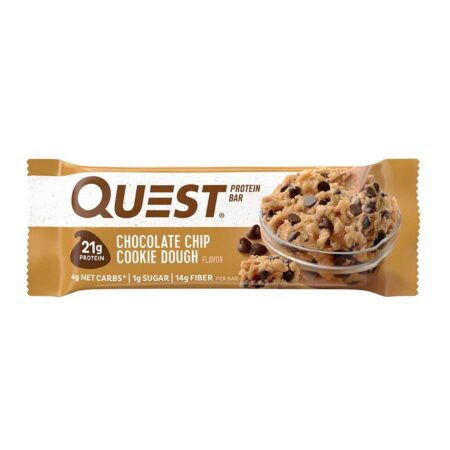 Barra de Proteína Chocolate Chip Cookie Dough Quest Nutrition 60 g - 12 Unidades