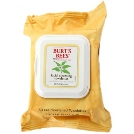 Burt's Bees, Toalhas de Limpeza Facial - 30 Toalhas