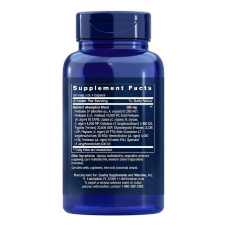 Life Extension, Enzimas Extraordinárias - Para Digestão de Proteínas e Gorduras - 60 Cápsulas - Image 3