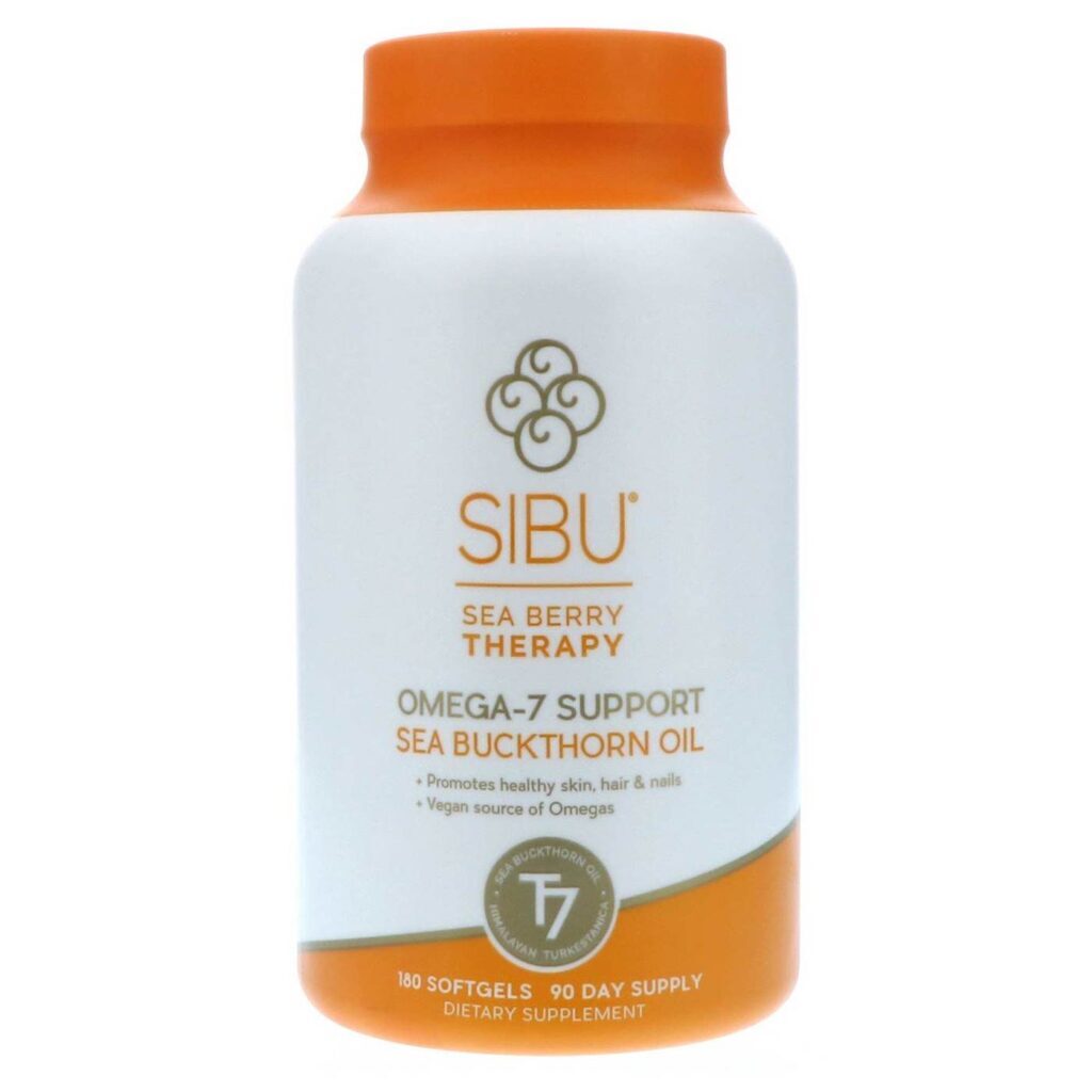 Sibu Beauty Omega-7: Suporte Essencial de Frutos do Mar - 180 Cápsulas em Gel para Vitalidade da Pele e Bem-Estar