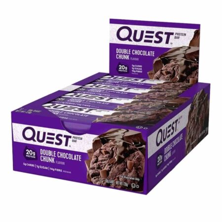 Barra de Proteína Double Chocolate Crunk Quest Nutrition 60 gr - 12 Unidades