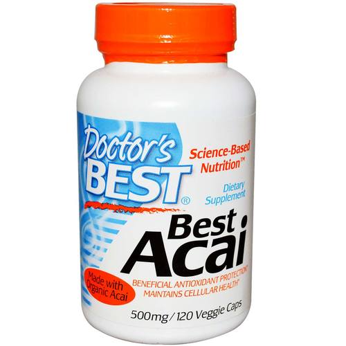 Doctor's Best Açaí 500 mg - 120 Cápsulas Vegetarianas: Antioxidante Natural