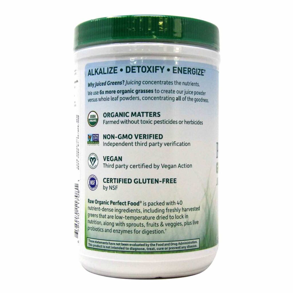 Garden of Life Perfeito aLimantos Crus Orgânicos 482g - Nutrição Essencial - Imagem 4